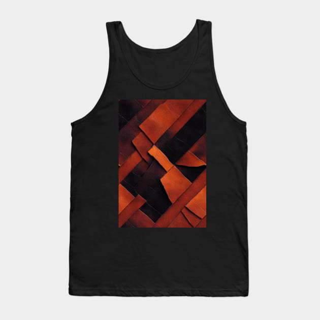 Brown Imitation leather, natural and ecological leather print #12 Tank Top by Endless-Designs